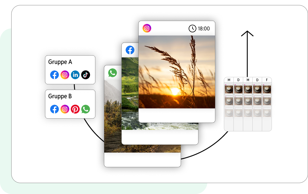 In Deepnetic Social, channels can be grouped together so that agencies, for example, can manage and support multiple customer channels under one roof.
