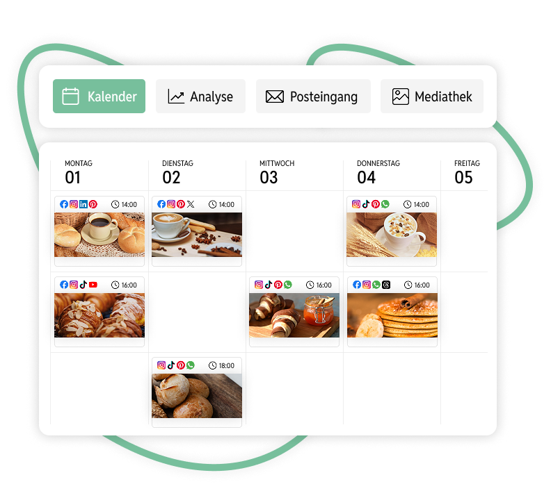 Deepnetic Social kann Design-Elemente aus Canva abrufen, um sie im Planungsprozess direkt nutzen zu können.
