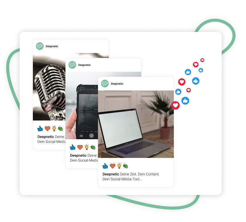 Deepnetic Social can create a carousel on LinkedIn as a classic gallery or slideshow (PDF).