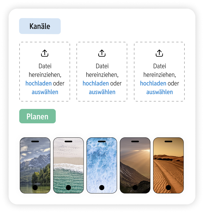 Deepnetic Social unterstützt WhatsApp-Kanal, wodurch Texte, Fotos und Videos in den Kanälen geplant und veröffentlicht werden können.