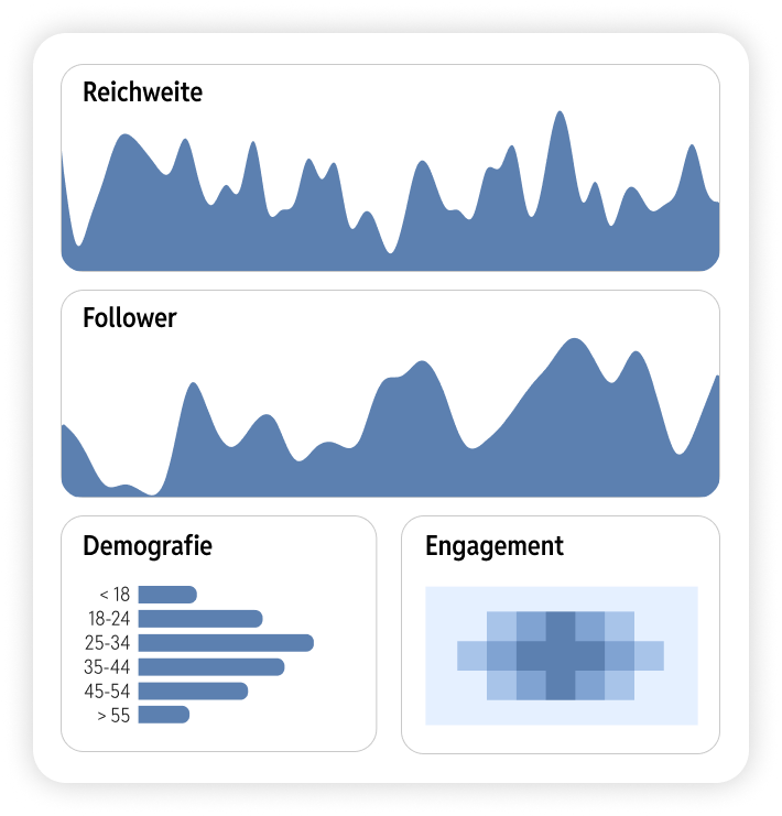 Deepnetic Social fasst die Analysedaten der YouTube-Performance zentral im Tool zusammen.