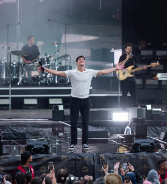 Das war Wincent Weiss beim Yellow Jockey. Wir haben die Wasserschlacht gewonnen...