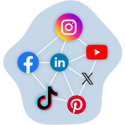 The calendar of a social media tool and the platforms that are integrated and supported.